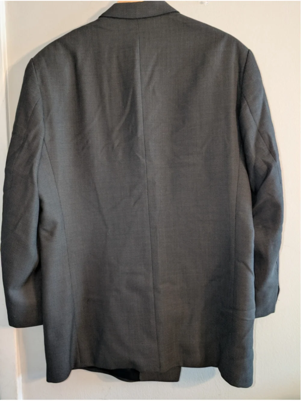 Franco Tassi Gray Double-Breasted Sport Coat 42L, Mens